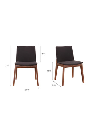   Modern European furniture - American Walnut Framed Dining Chairs (2) - www.oroa.com | Oroa.com