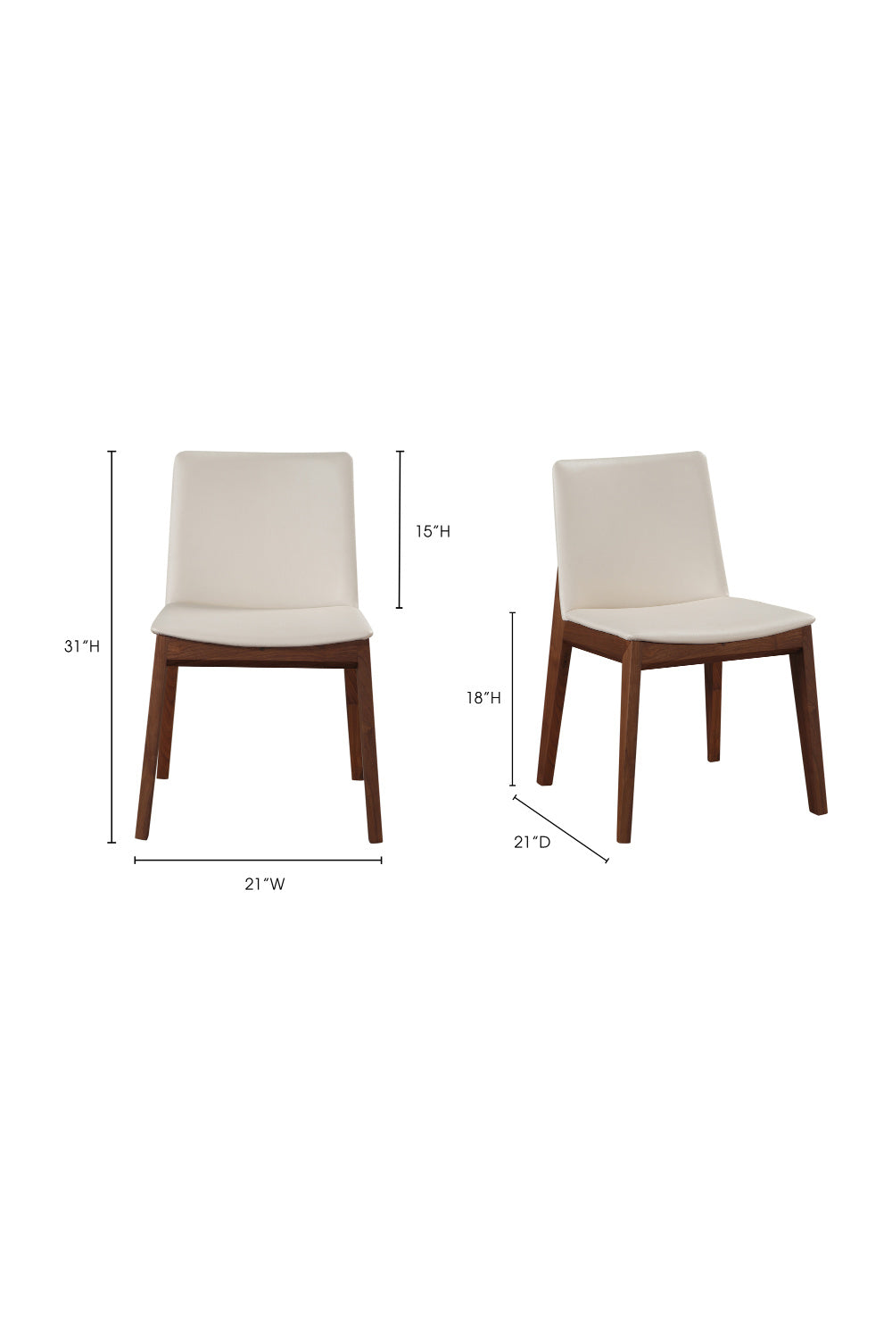   Modern European furniture - American Walnut Framed Dining Chairs (2) - www.oroa.com | Oroa.com