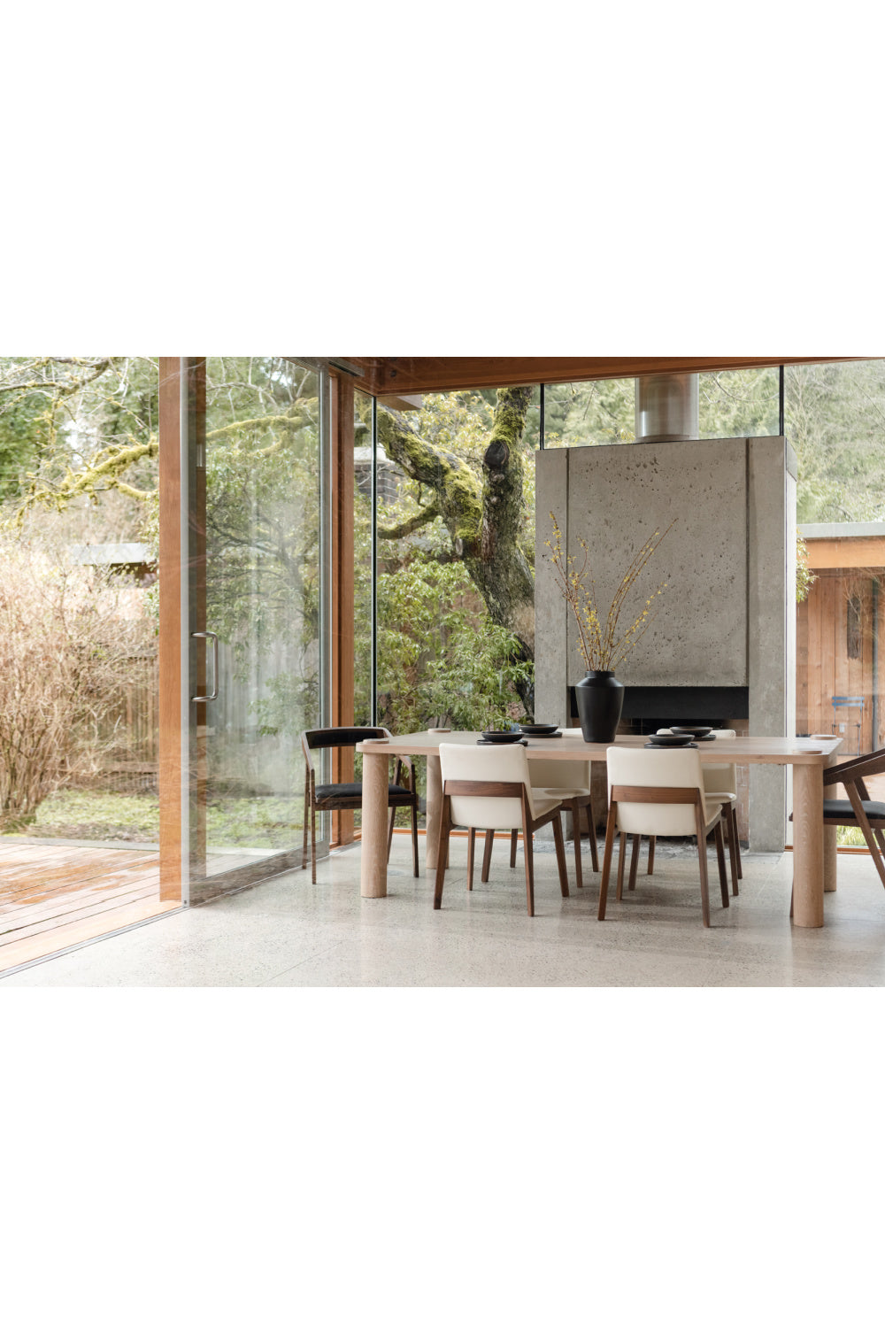   Modern European furniture - American Walnut Framed Dining Chairs (2) - www.oroa.com | Oroa.com