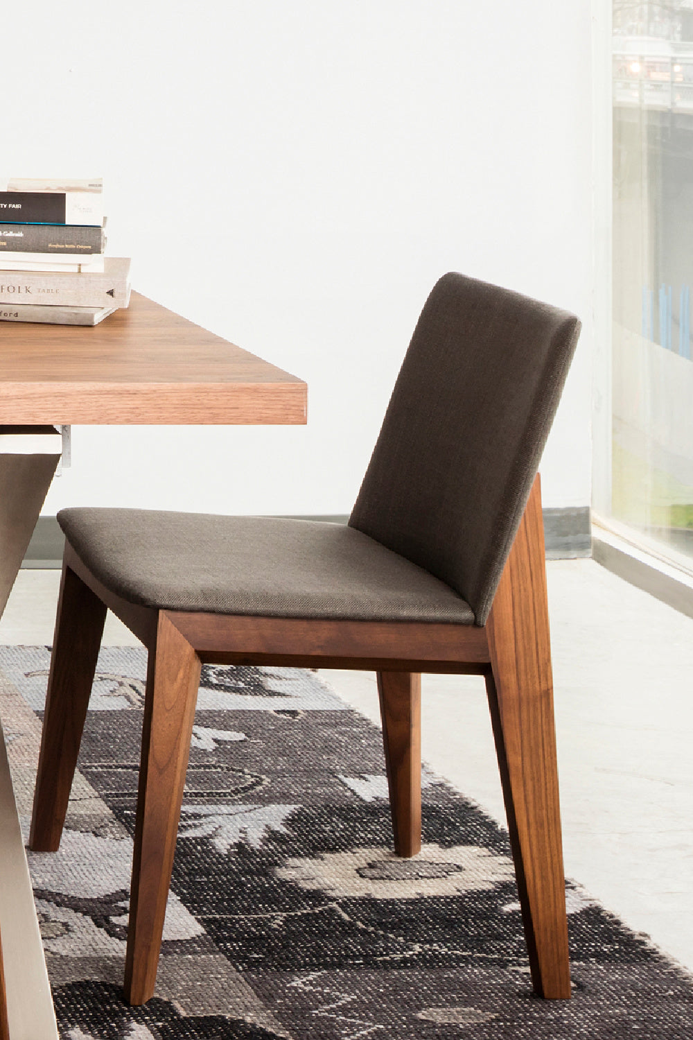   Modern European furniture - American Walnut Framed Dining Chairs (2) - www.oroa.com | Oroa.com