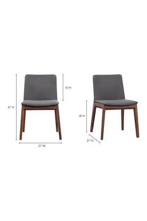   Modern European furniture - American Walnut Framed Dining Chairs (2) - www.oroa.com | Oroa.com