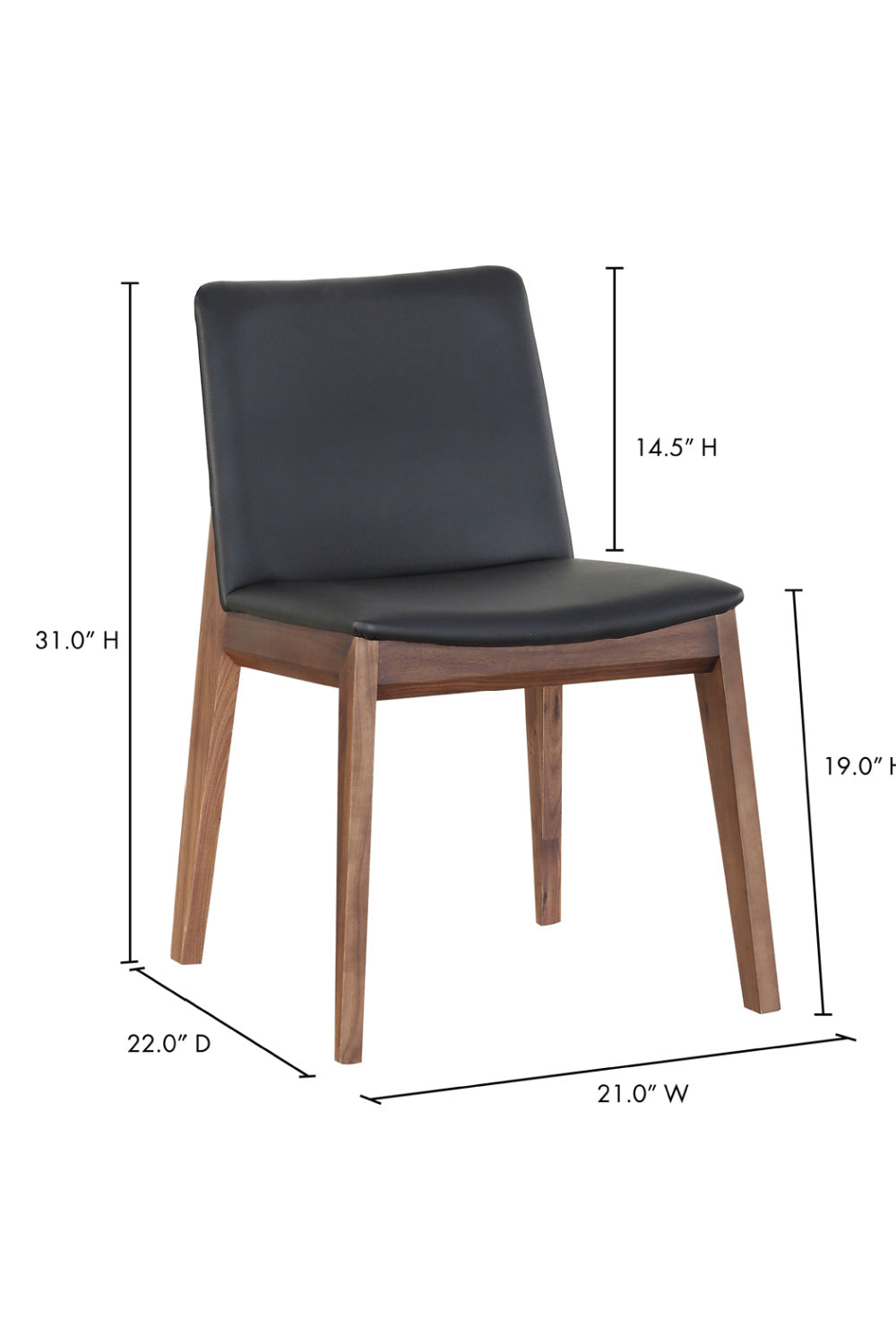   Modern European furniture - American Walnut Framed Dining Chairs (2) - www.oroa.com | Oroa.com