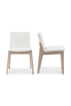   Modern European furniture - Oak Framed Padded Dining Chairs (2) - www.oroa.com | Oroa.com