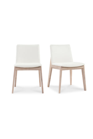  Modern European furniture - Oak Framed Padded Dining Chairs (2) - www.oroa.com | Oroa.com