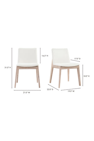   Modern European furniture - Oak Framed Padded Dining Chairs (2) - www.oroa.com | Oroa.com