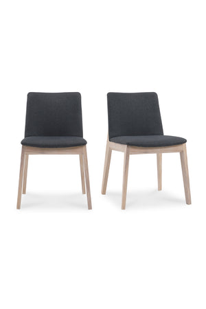   Modern European furniture - Oak Framed Padded Dining Chairs (2) - www.oroa.com | Oroa.com