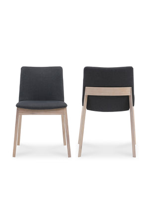   Modern European furniture - Oak Framed Padded Dining Chairs (2) - www.oroa.com | Oroa.com