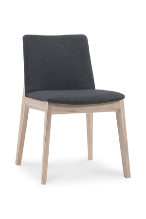   Modern European furniture - Oak Framed Padded Dining Chairs (2) - www.oroa.com | Oroa.com