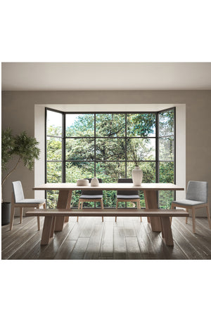   Modern European furniture - Oak Framed Padded Dining Chairs (2) - www.oroa.com | Oroa.com