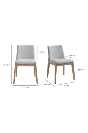   Modern European furniture - Oak Framed Padded Dining Chairs (2) - www.oroa.com | Oroa.com