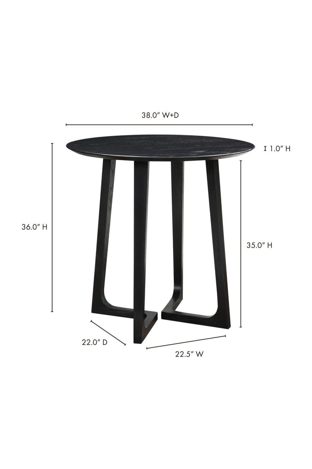   Modern European furniture - Black Solid Ash Counter Table - www.oroa.com | Oroa.com