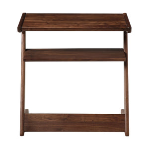   Modern European furniture - Matte Walnut Z-Shaped Accent Table - www.oroa.com | Oroa.com