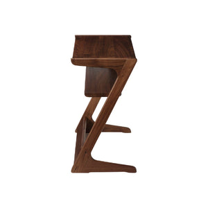   Modern European furniture - Matte Walnut Z-Shaped Accent Table - www.oroa.com | Oroa.com