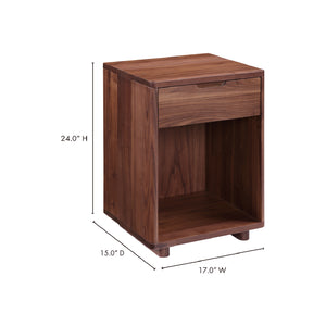   Modern European furniture - Solid Wood 1-Drawer Nightstand - www.oroa.com | Oroa.com