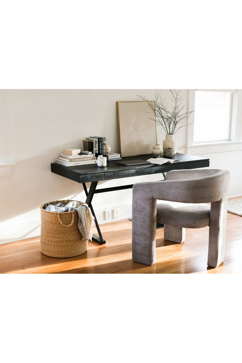   Modern European furniture - Trestle Framed Wooden Desk - www.oroa.com | Oroa.com