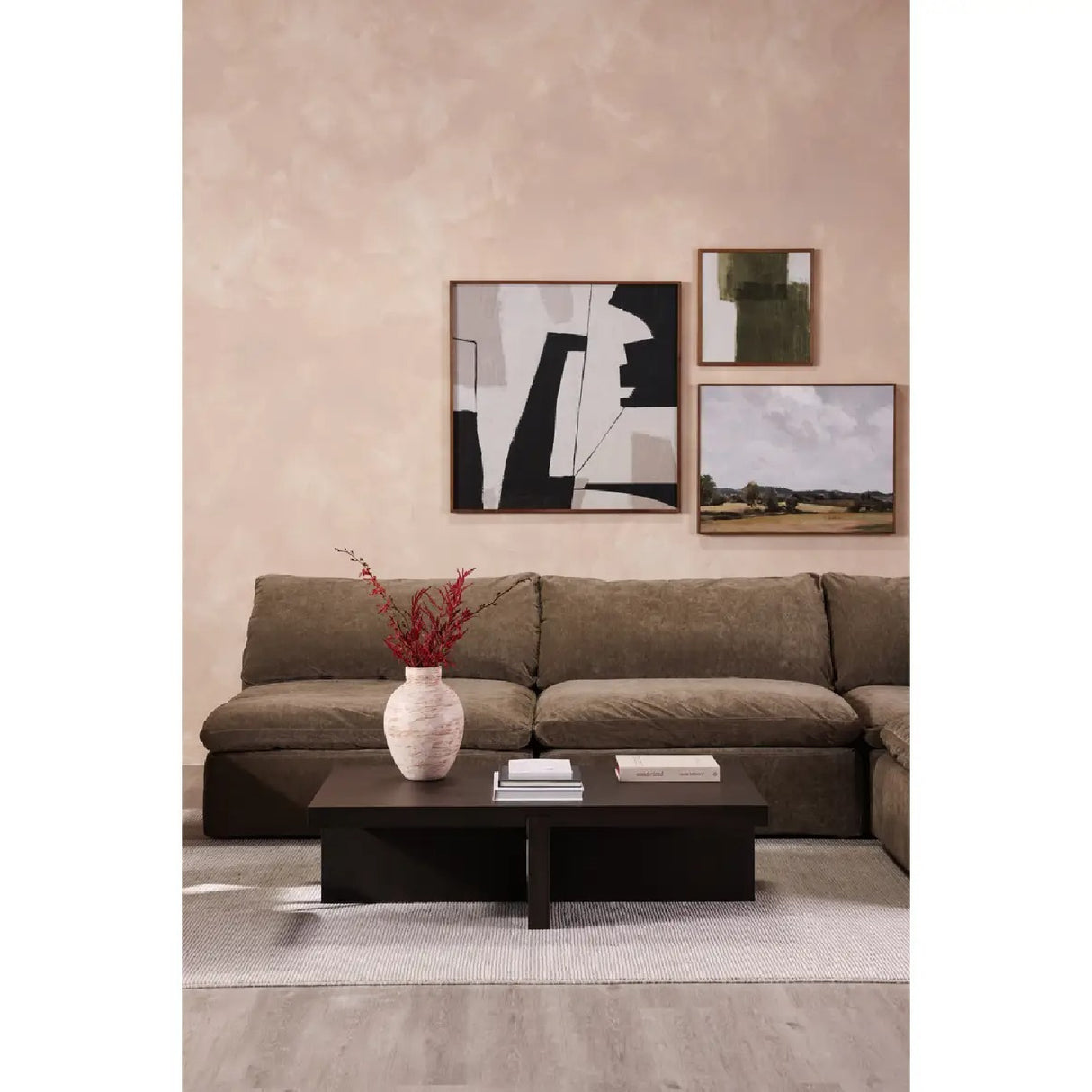   Modern European furniture - Oak Cross-Base Rectangular Coffee Table - www.oroa.com | Oroa.com