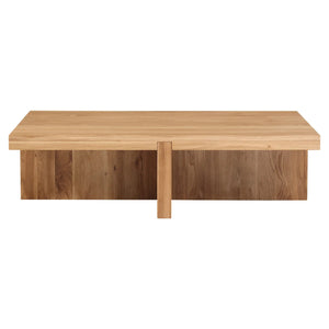   Modern European furniture - Oak Cross-Base Rectangular Coffee Table - www.oroa.com | Oroa.com