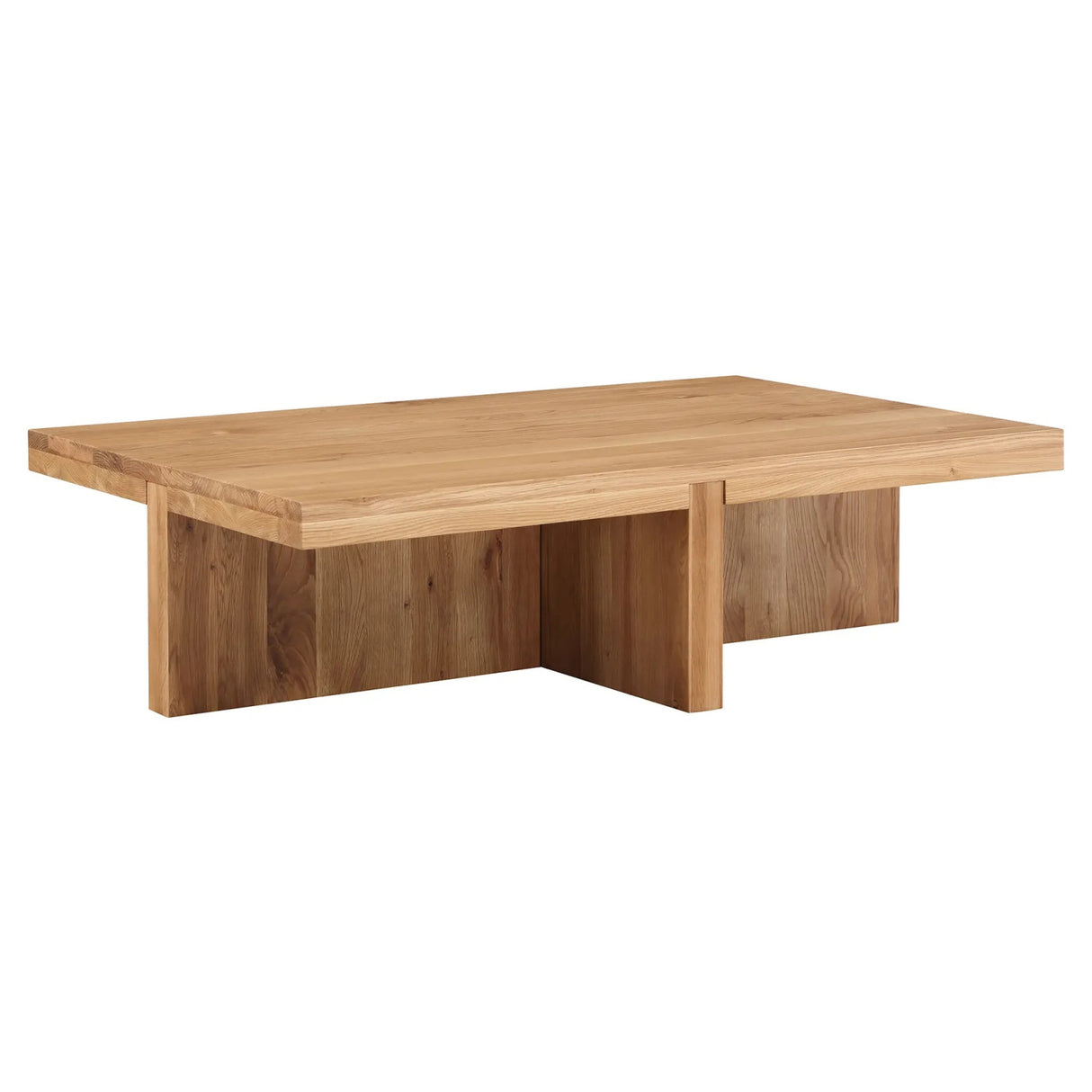   Modern European furniture - Oak Cross-Base Rectangular Coffee Table - www.oroa.com | Oroa.com