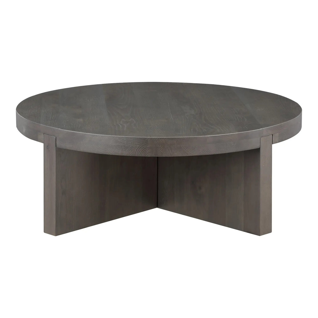   Modern European furniture - Oak Cross-Base Round Coffee Table - www.oroa.com | Oroa.com