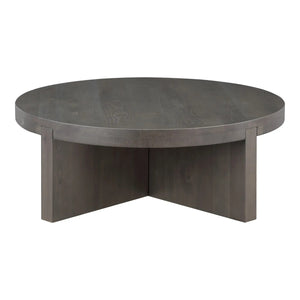   Modern European furniture - Oak Cross-Base Round Coffee Table - www.oroa.com | Oroa.com