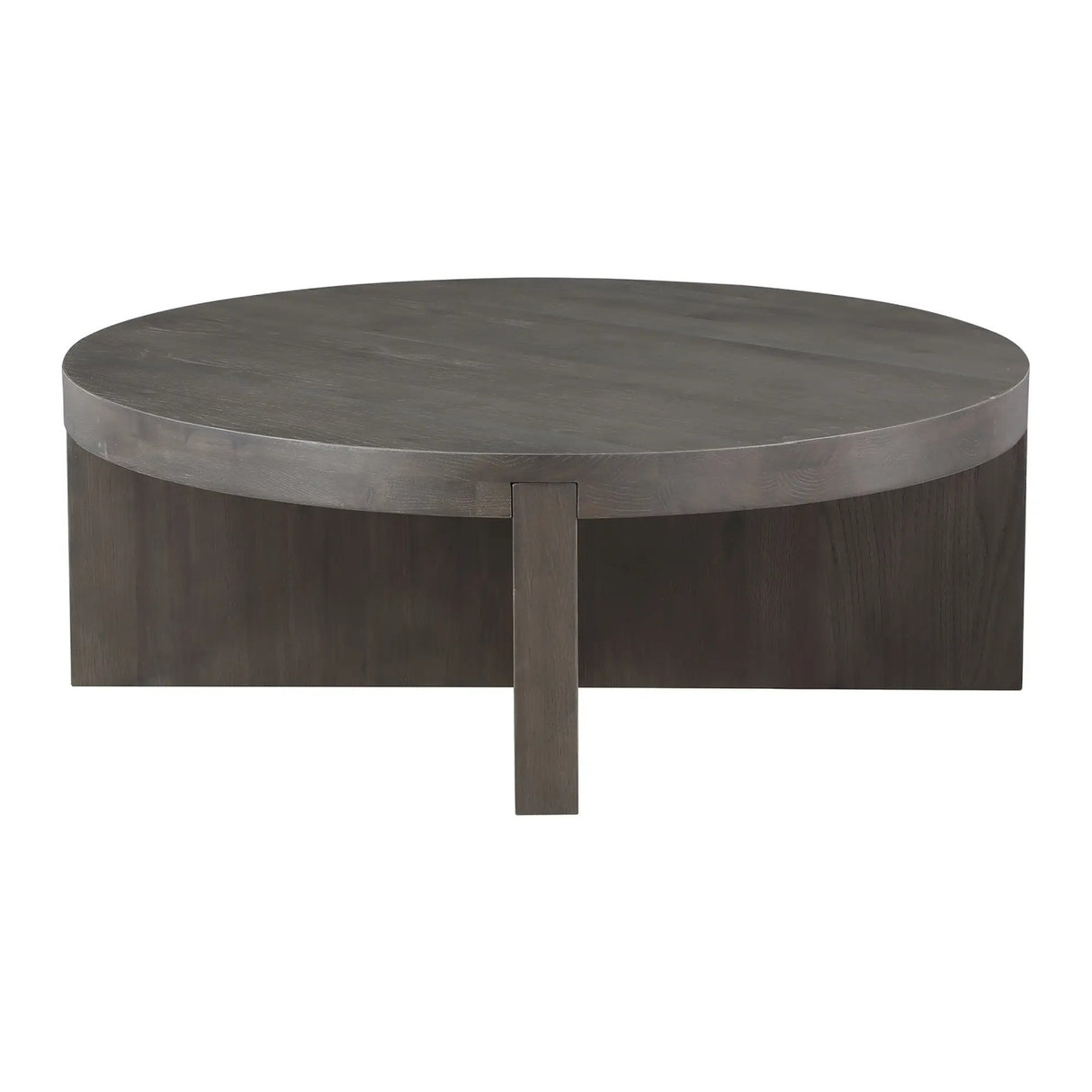   Modern European furniture - Oak Cross-Base Round Coffee Table - www.oroa.com | Oroa.com