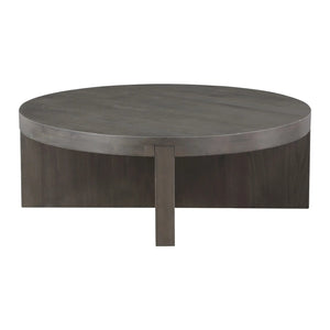   Modern European furniture - Oak Cross-Base Round Coffee Table - www.oroa.com | Oroa.com