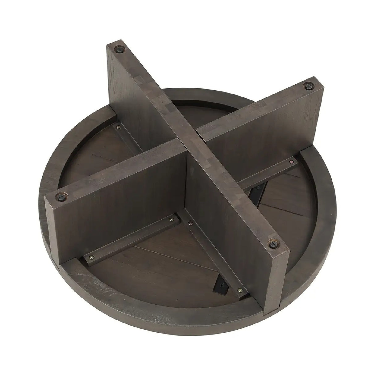   Modern European furniture - Oak Cross-Base Round Coffee Table - www.oroa.com | Oroa.com