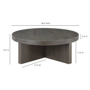   Modern European furniture - Oak Cross-Base Round Coffee Table - www.oroa.com | Oroa.com