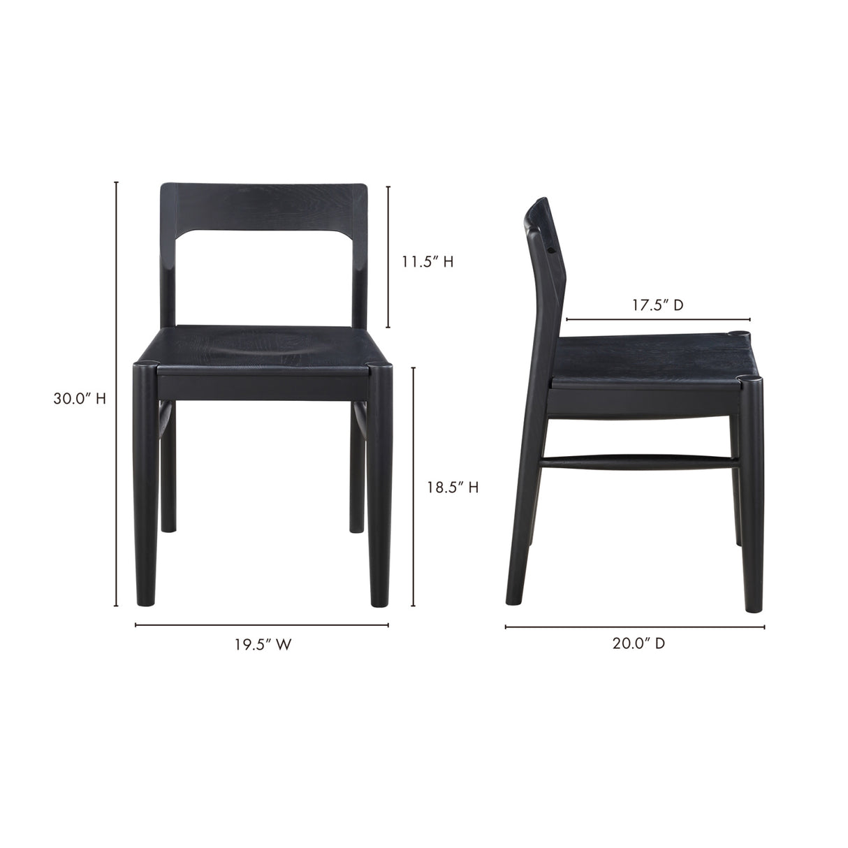   Modern European furniture - Solid Wood Open-Back Dining Chair - www.oroa.com | Oroa.com