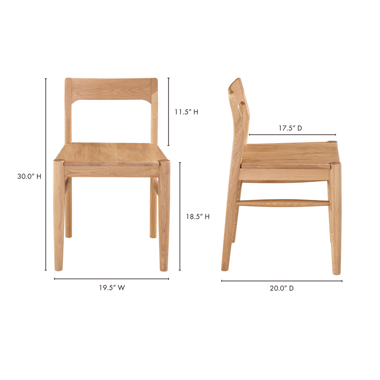  Modern European furniture - Solid Wood Open-Back Dining Chair - www.oroa.com | Oroa.com