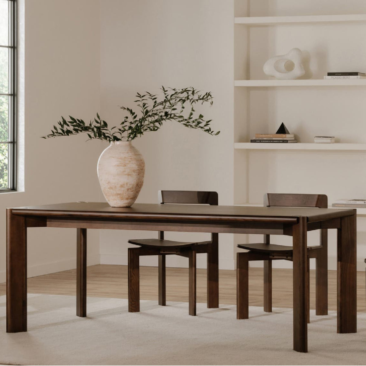   Modern European furniture - Brown Wooden Dining Chairs (2) - www.oroa.com | Oroa.com
