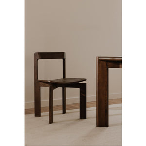   Modern European furniture - Brown Wooden Dining Chairs (2) - www.oroa.com | Oroa.com