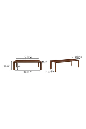   Modern European furniture - Walnut-Stained Ash Dining Table L - www.oroa.com | Oroa.com