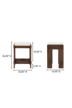   Modern European furniture - Wooden Padded Seat Counter Stool - www.oroa.com | Oroa.com