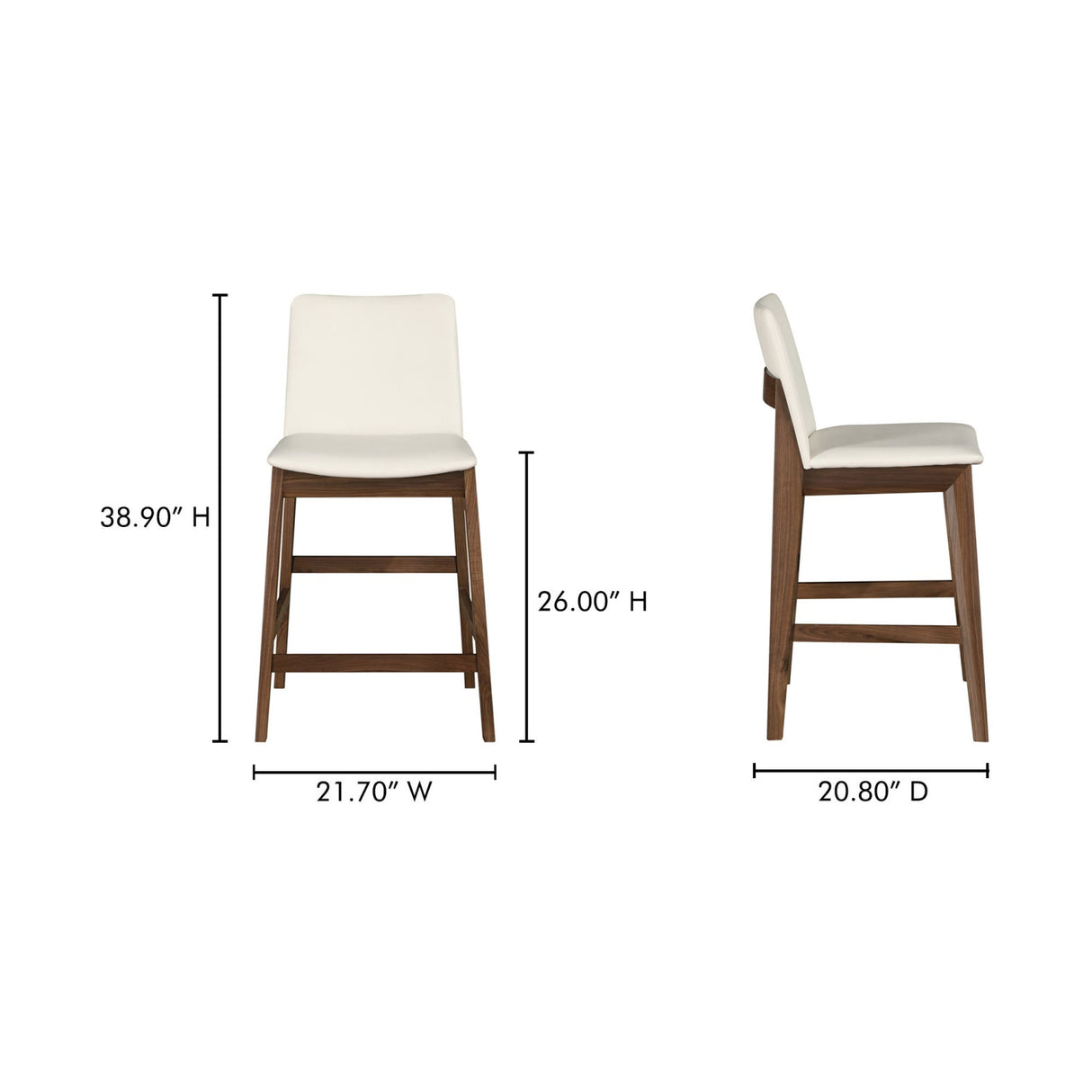   Modern European furniture - Vegan Leather Counter Stool - www.oroa.com | Oroa.com