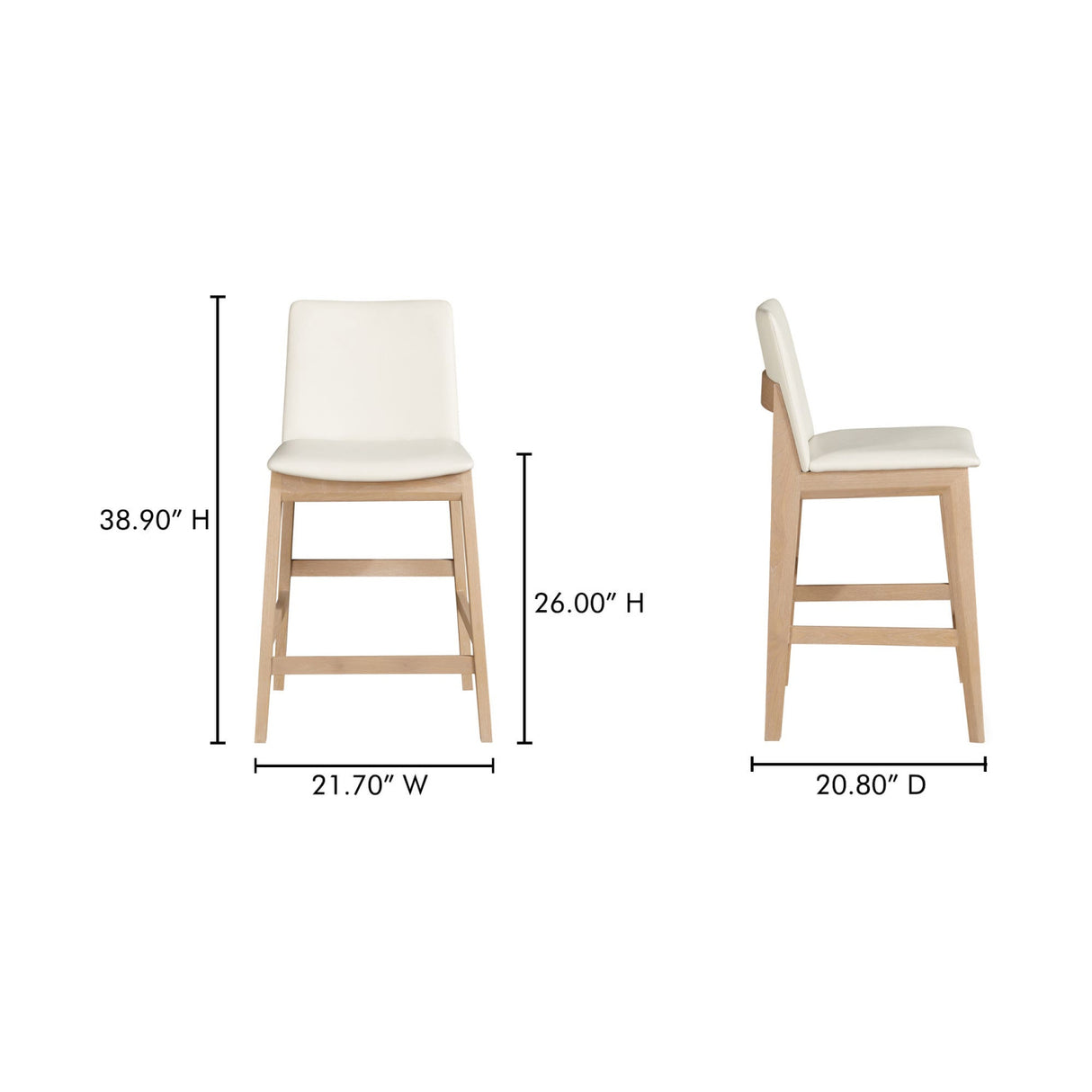   Modern European furniture - Vegan Leather Counter Stool - www.oroa.com | Oroa.com