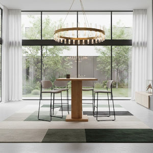   Modern European furniture - Natural Oak Square Bar Table - www.oroa.com | Oroa.com