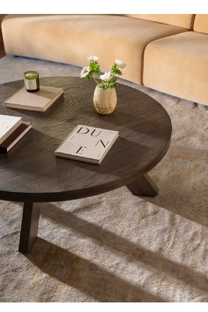   Modern European furniture - Solid Oak Round Coffee Table - www.oroa.com | Oroa.com