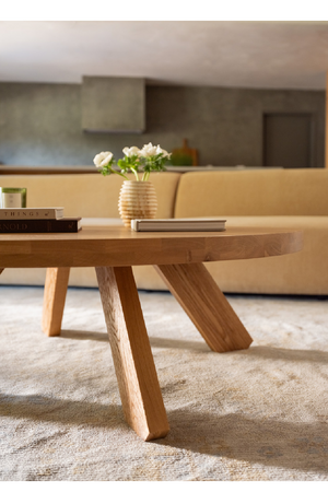   Modern European furniture - Solid Oak Round Coffee Table - www.oroa.com | Oroa.com