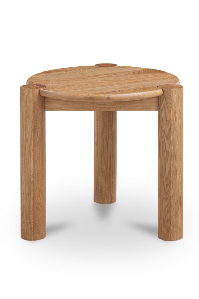 Modern European furniture - 3-Legged Solid Oak Side Table - www.oroa.com