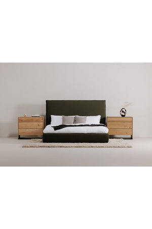   Modern European furniture - Green Tall Headboard King Bed - www.oroa.com | Oroa.com