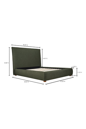   Modern European furniture - Green Tall Headboard King Bed - www.oroa.com | Oroa.com