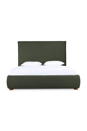   Modern European furniture - Green Tall Headboard King Bed - www.oroa.com | Oroa.com