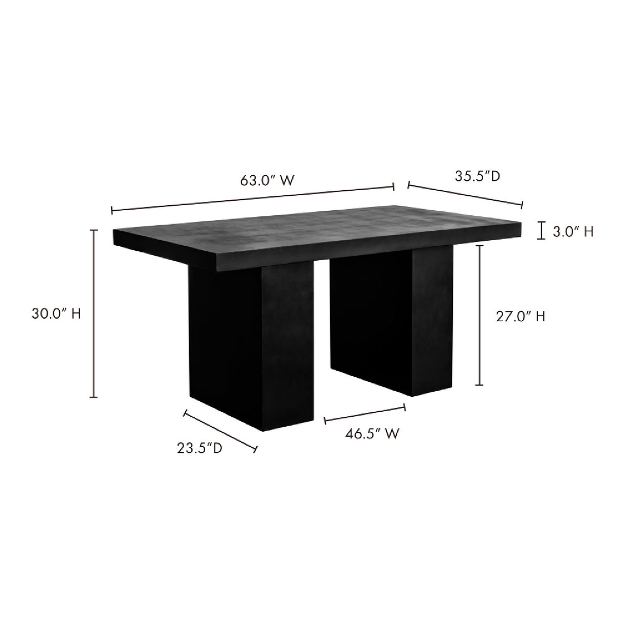   Modern European furniture - Pillar-Legged Indoor/Outdoor Dining Table - www.oroa.com | Oroa.com