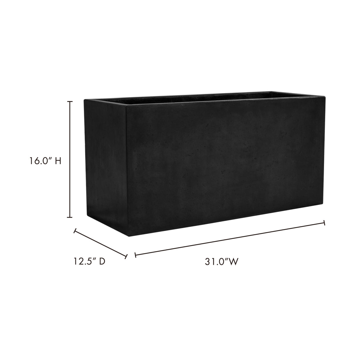   Modern European furniture - Black Concrete Indoor/Outdoor Planter - www.oroa.com | Oroa.com