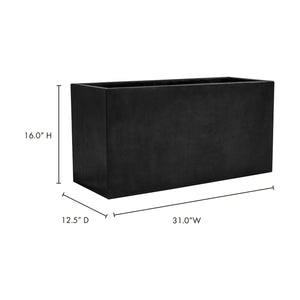   Modern European furniture - Black Concrete Indoor/Outdoor Planter - www.oroa.com | Oroa.com
