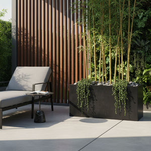   Modern European furniture - Black Concrete Indoor/Outdoor Planter - www.oroa.com | Oroa.com