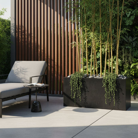   Modern European furniture - Black Concrete Indoor/Outdoor Planter - www.oroa.com | Oroa.com
