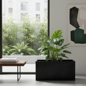   Modern European furniture - Black Concrete Indoor/Outdoor Planter - www.oroa.com | Oroa.com