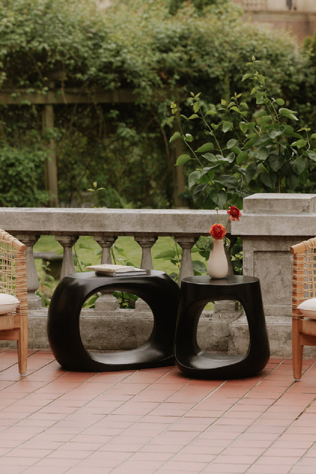   Modern European furniture - Black Oval Indoor/Outdoor Stool - www.oroa.com | Oroa.com